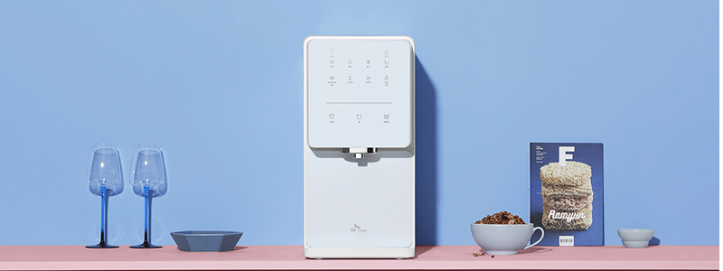 SK매직 얼음 정수기 제품 이미지, 얼음 정수기 추천 이유와 주요 기능을 소개하는 콘텐츠