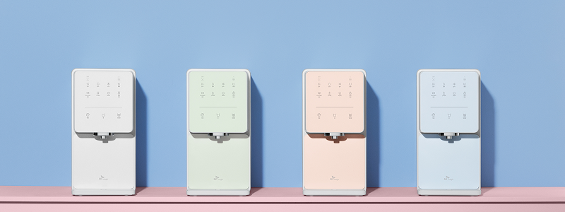 SK매직 원코크 얼음물 정수기 제품 라인업, 구독 옵션과 주요 기능을 소개하는 대표 모델 이미지