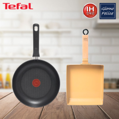 (테팔) 인덕션 델리커시 티타늄 프라이팬 (24)+인덕션 멀티 사각팬 라지 브라운